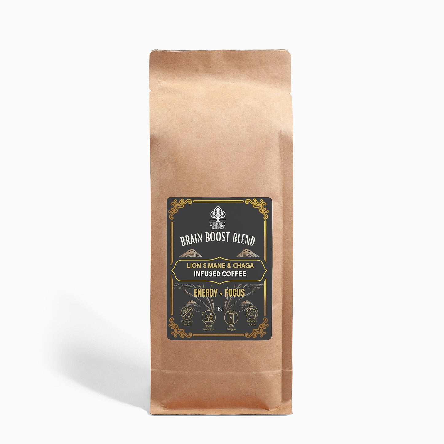 Lion's Mane & Chaga Infused Coffee 16oz